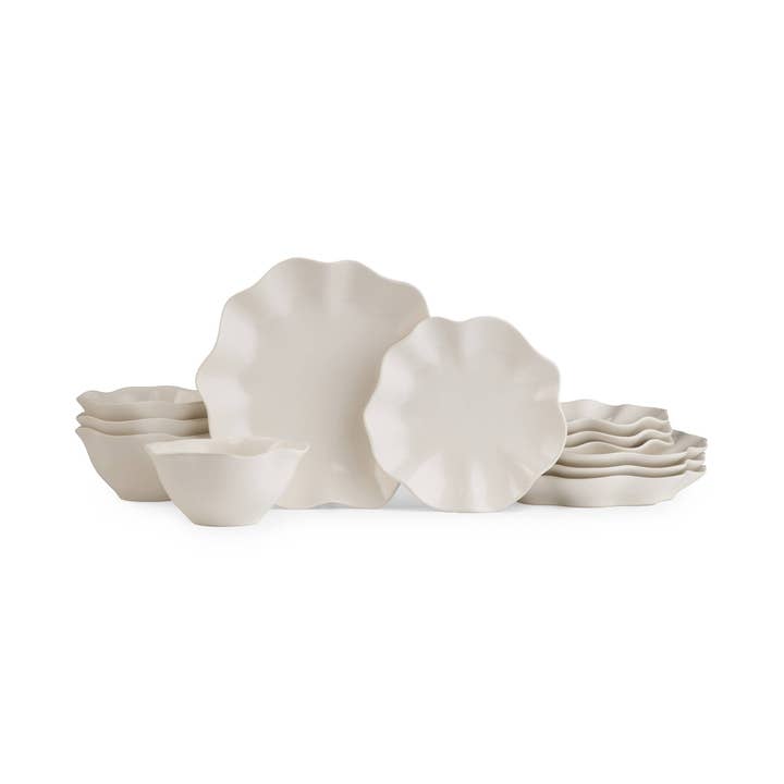 Floret White Salad Plate