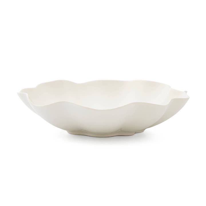 Floret White Serving Bowl