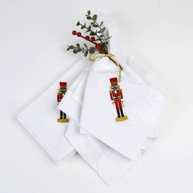Nutcracker Embroidered Napkin, Set of 4