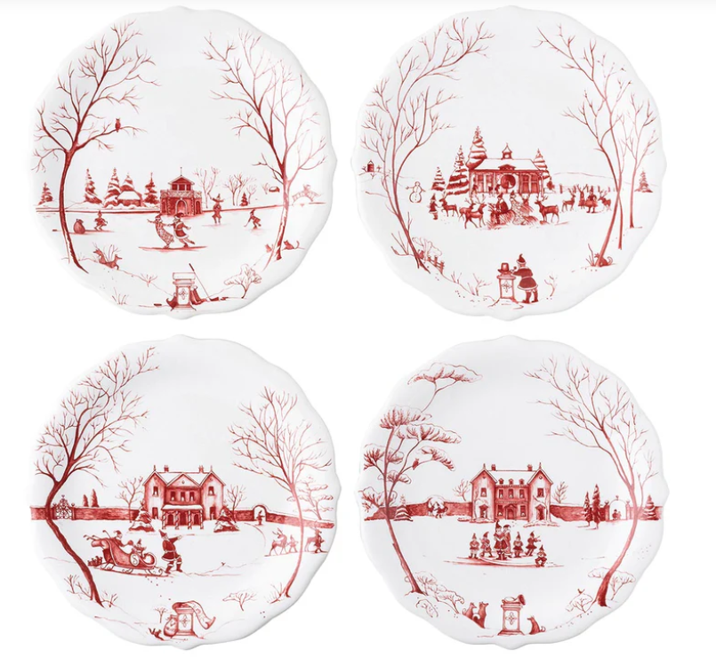 Juliska Country Estate Ruby Party Plate, Individual
