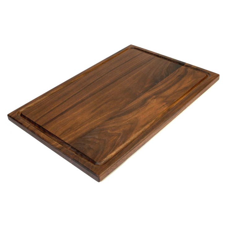 Large Walnut Cutting Board 18 x 12 With Juice Groove, Made In The USA