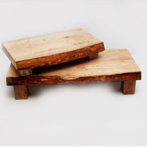IH Wood Tray with Feet, Small