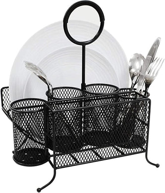 Metal Napkin and Flatware Caddy