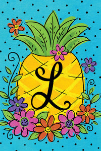 CD Pineapple Flowers Mini Flag L
