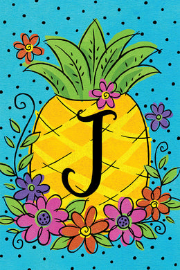 CD Pineapple Flowers Mini Flag J