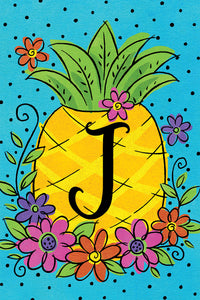 CD Pineapple Flowers Mini Flag J