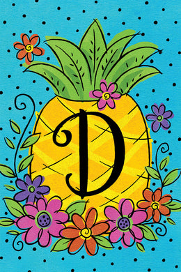 CD Pineapple Flowers Mini Flag D