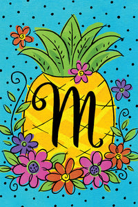 CD Pineapple Flowers Mini Flag M