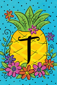 CD Pineapple Flowers Mini Flag T
