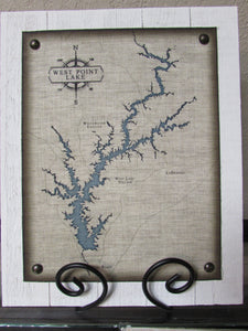 BF West Point Lake Map Sign, Lg