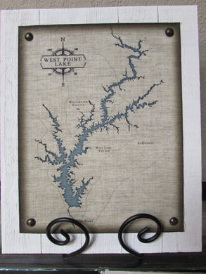BF West Point Lake Map Sign, Sm