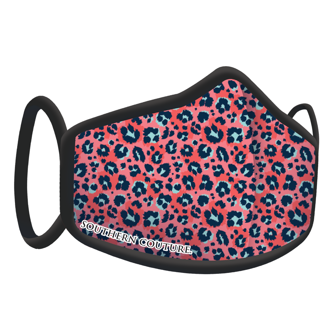 SC Personal Protective Masks, Coral Leopard