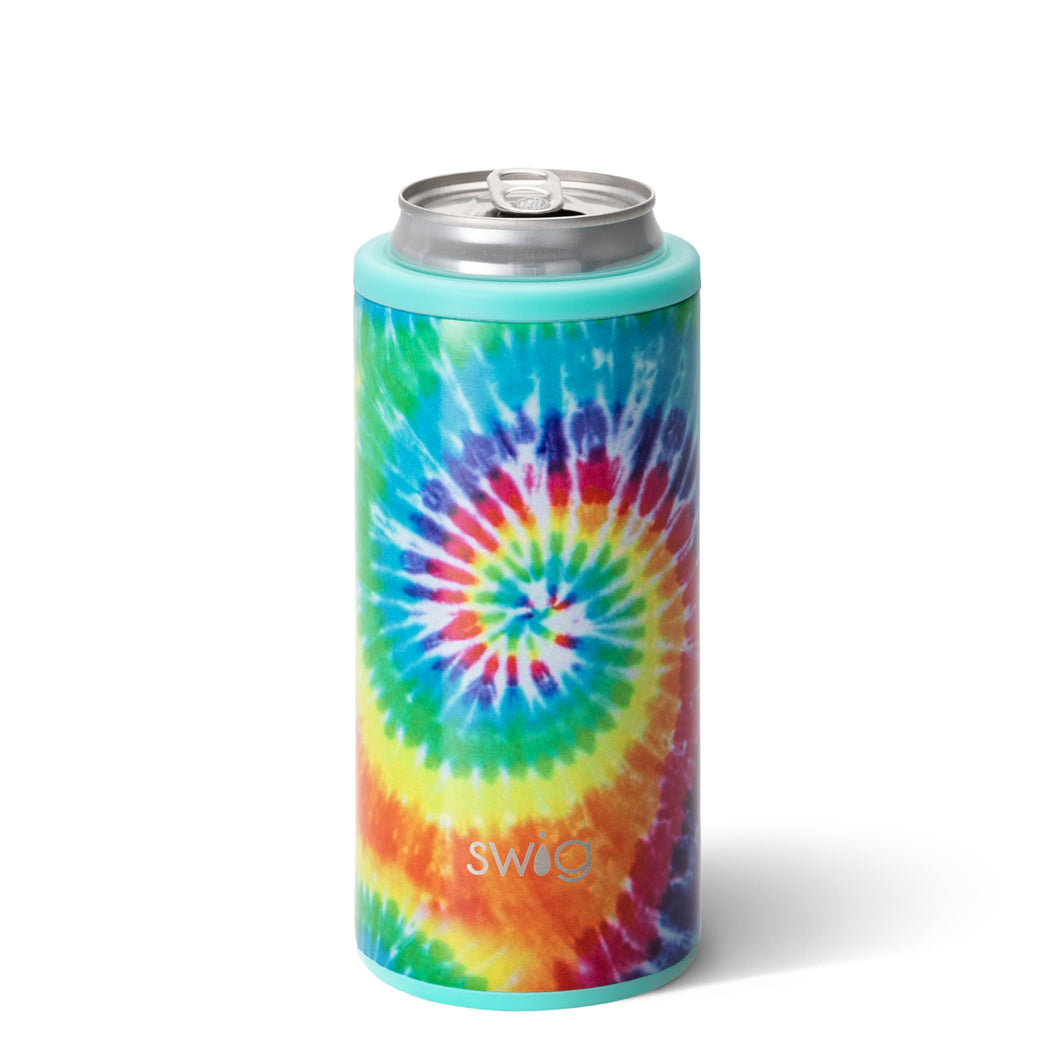 Swig Skinny Can Cooler Swirled Peace