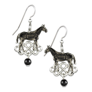 SF Black Beauty Horse Earring