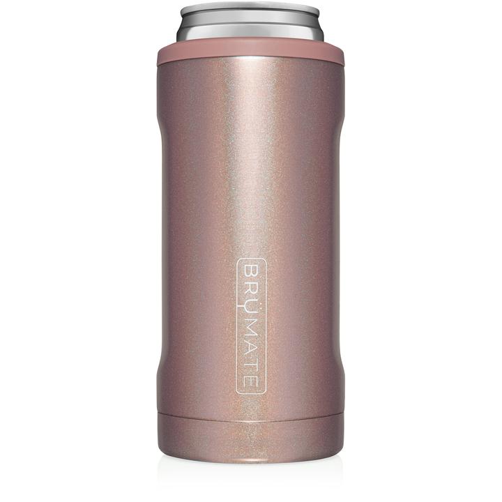 Brumate Hopsulator Slim Can - Glitter Rose Gold