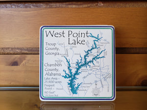 CS West Point Lake Coasters, Set of 4
