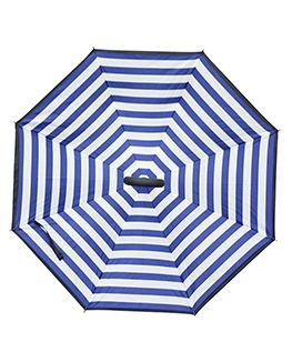 Topsy Turvy Blue Stripe Reverse Umbrella