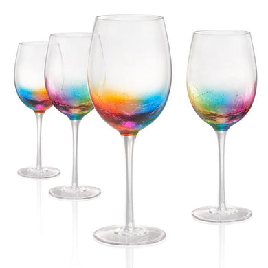 Neon White Wine Glass