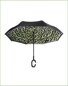 Topsy Turvy Camo Reverse Umbrella