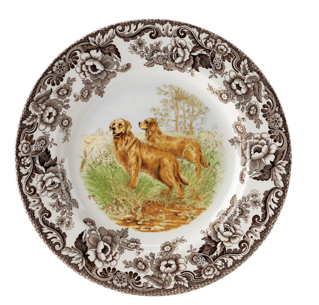 Woodland Golden Retriever Salad Plate