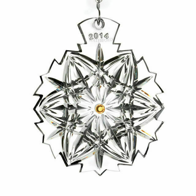Waterford Snowflake Wishes 2014 Peace Ornament