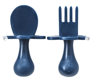 Grabease Silicone Fork & Spoon Set (Use Drop Down For Colors)