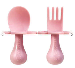 Grabease Silicone Fork & Spoon Set (Use Drop Down For Colors)