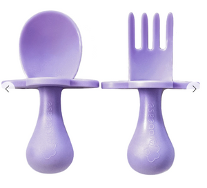 Grabease Silicone Fork & Spoon Set (Use Drop Down For Colors)